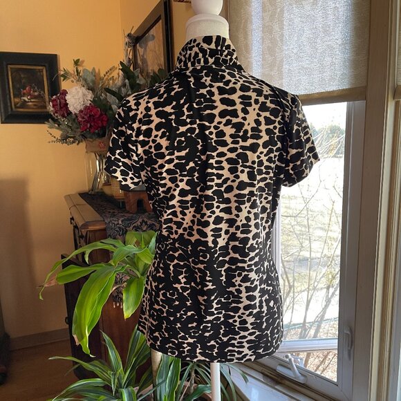 NWOT DKNY Petit Animal Print Blouce - Picture 4 of 9